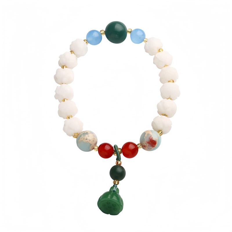 Pulsera de Paz Tallada con Semillas de Bodhi Bodhi Seed Carved Peace Bracelet