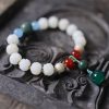 Pulsera de Paz Tallada con Semillas de Bodhi Bodhi Seed Carved Peace Bracelet