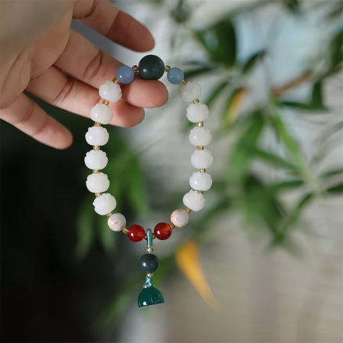 Pulsera de Paz Tallada con Semillas de Bodhi Pulsera de Paz Tallada con Semillas de Bodhi
