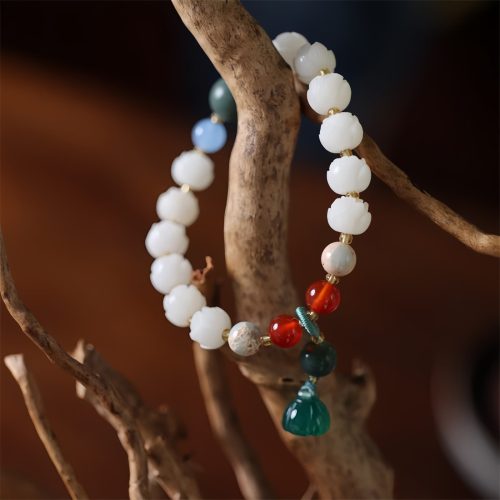 Pulsera de Paz Tallada con Semillas de Bodhi Pulsera de Paz Tallada con Semillas de Bodhi