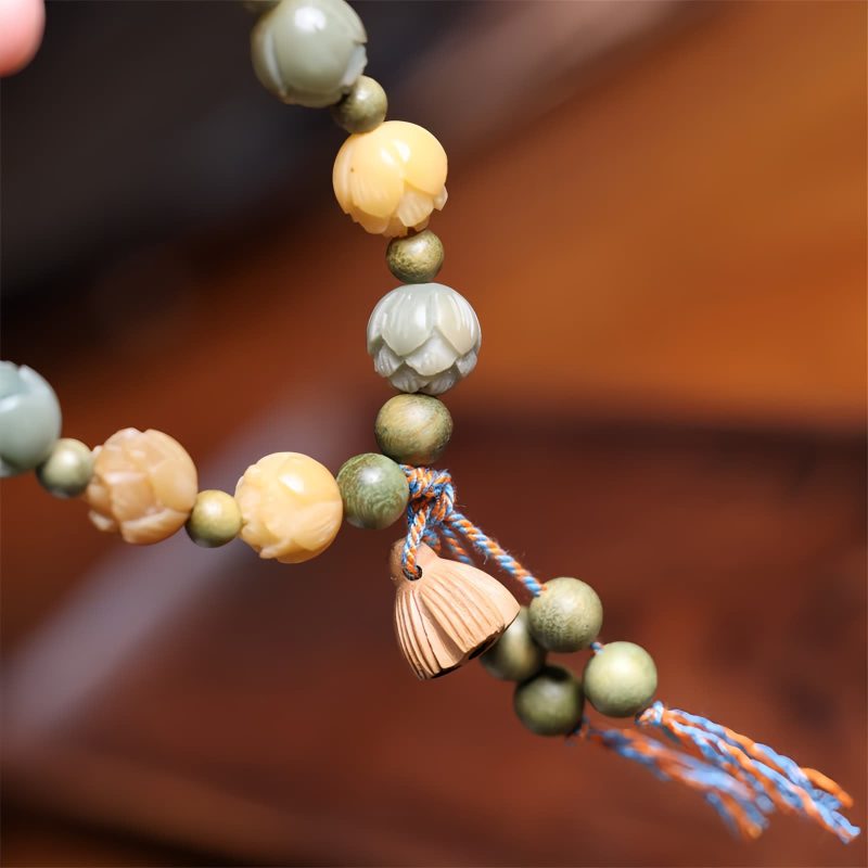 Pulsera de Armonía de Sándalo Verde y Semilla de Bodhi Bodhi Seed Green Sandalwood Harmony Bracelet
