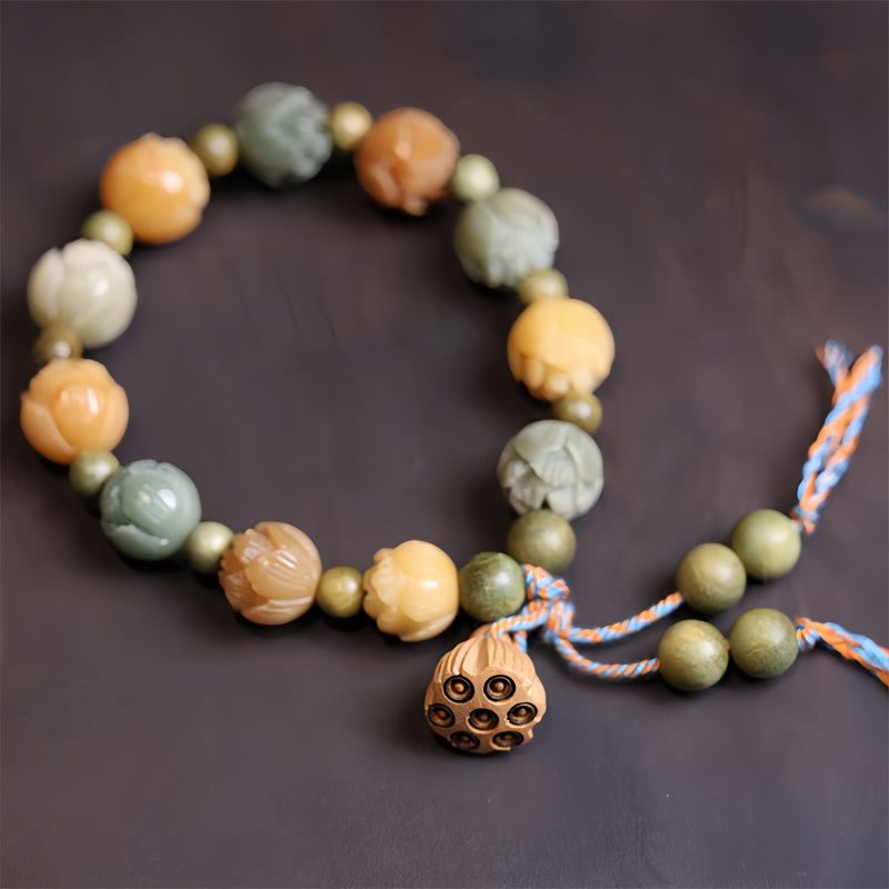 Pulsera de Armonía de Sándalo Verde y Semilla de Bodhi Bodhi Seed Green Sandalwood Harmony Bracelet