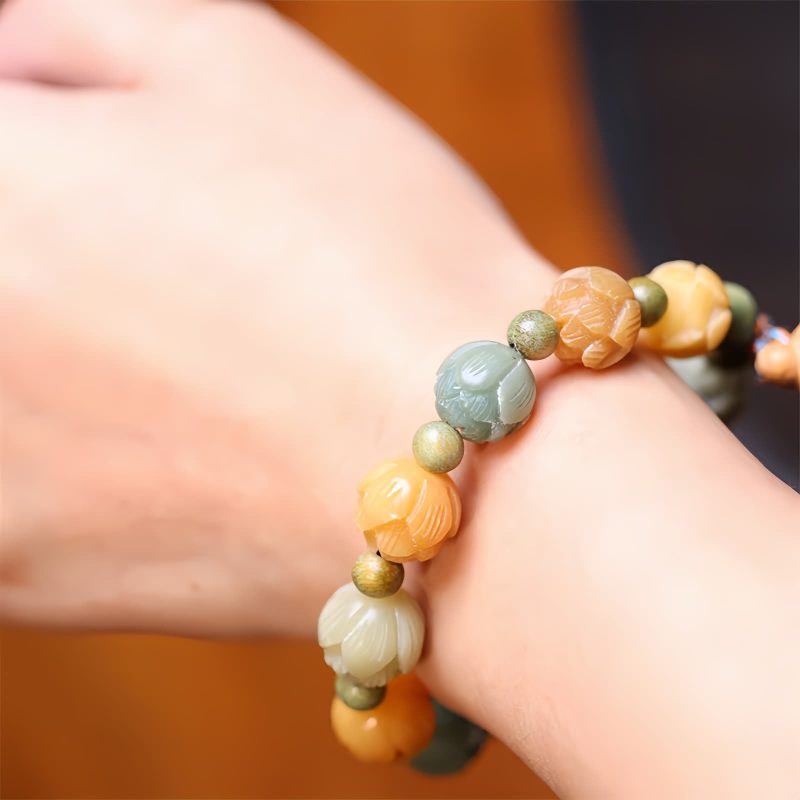 Pulsera de Armonía de Sándalo Verde y Semilla de Bodhi Bodhi Seed Green Sandalwood Harmony Bracelet