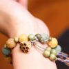 Pulsera de Armonía de Sándalo Verde y Semilla de Bodhi Bodhi Seed Green Sandalwood Harmony Bracelet