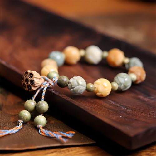 Pulsera de Armonía de Sándalo Verde y Semilla de Bodhi Pulsera de Armonía de Sándalo Verde y Semilla de Bodhi