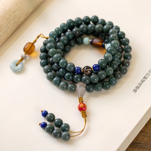 Pulsera Mala de Meditación con 108 Cuentas de Semilla de Bodhi Pulsera Mala de Meditación con 108 Cuentas de Semilla de Bodhi