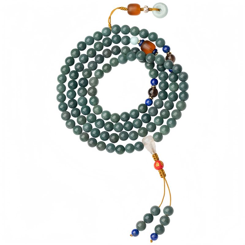 Pulsera Mala de Meditación con 108 Cuentas de Semilla de Bodhi Bodhi Seed 108 Beads Meditation Mala Bracelet