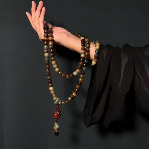 Pulsera de Semillas de Bodhi con 108 Cuentas de Sabiduría Pulsera de Semillas de Bodhi con 108 Cuentas de Sabiduría