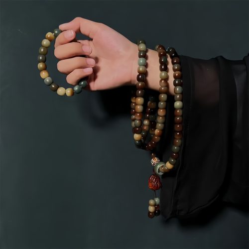 Pulsera de Semillas de Bodhi con 108 Cuentas de Sabiduría Pulsera de Semillas de Bodhi con 108 Cuentas de Sabiduría