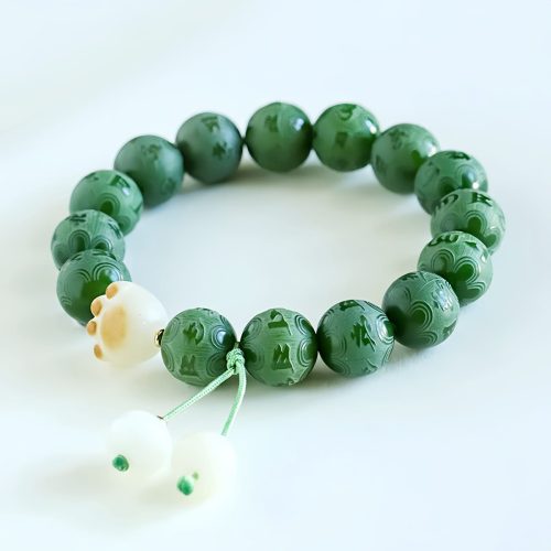 Pulsera de Armonía Om Mani Padme Hum con Semillas de Bodhi Pulsera de Armonía Om Mani Padme Hum con Semillas de Bodhi