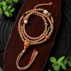 Pulsera Mala de Ágata Roja y Semillas de Bodhi: Sabiduría y Serenidad Bodhi Seed Red Agate Wisdom Mala Bracelet