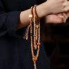 Pulsera Mala de Ágata Roja y Semillas de Bodhi: Sabiduría y Serenidad Bodhi Seed Red Agate Wisdom Mala Bracelet