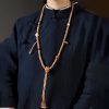 Pulsera Mala de Ágata Roja y Semillas de Bodhi: Sabiduría y Serenidad Bodhi Seed Red Agate Wisdom Mala Bracelet