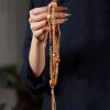 Pulsera Mala de Ágata Roja y Semillas de Bodhi: Sabiduría y Serenidad Bodhi Seed Red Agate Wisdom Mala Bracelet