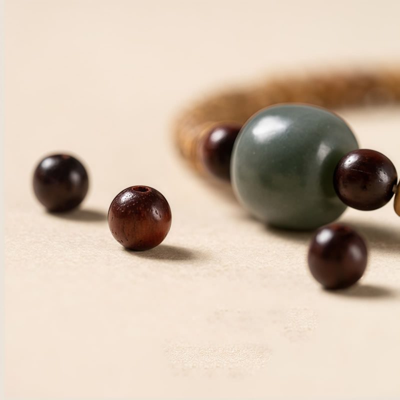 Pulseira de Sabedoria de Sementes de Bodhi e Sândalo Vermelho Bodhi Seed and Red Sandalwood Wisdom Bracelet