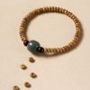 Pulseira de Sabedoria de Sementes de Bodhi e Sândalo Vermelho Bodhi Seed and Red Sandalwood Wisdom Bracelet