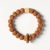 Pulsera de la Abundancia con Cuentas Dzi de Tres Ojos y Semillas de Bodhi Bodhi Seed Three-eyed Dzi Bead Wealth Bracelet