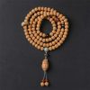 Pulsera de la Abundancia con Cuentas Dzi de Tres Ojos y Semillas de Bodhi Bodhi Seed Three-eyed Dzi Bead Wealth Bracelet