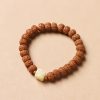 Pulsera de la Abundancia con Cuentas Dzi de Tres Ojos y Semillas de Bodhi Bodhi Seed Three-eyed Dzi Bead Wealth Bracelet