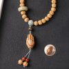 Pulsera de la Abundancia con Cuentas Dzi de Tres Ojos y Semillas de Bodhi Bodhi Seed Three-eyed Dzi Bead Wealth Bracelet