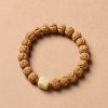 Pulsera de la Abundancia con Cuentas Dzi de Tres Ojos y Semillas de Bodhi Bodhi Seed Three-eyed Dzi Bead Wealth Bracelet
