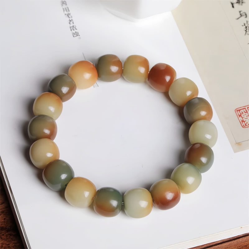 Pulsera de Paz con Semillas de Bodhi de Colores Colorful Bodhi Seed Peace Bracelet