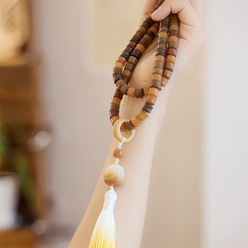Pulsera de Meditación Armonía con Semillas de Bodhi Grabadas Pulsera de Meditación Armonía con Semillas de Bodhi Grabadas
