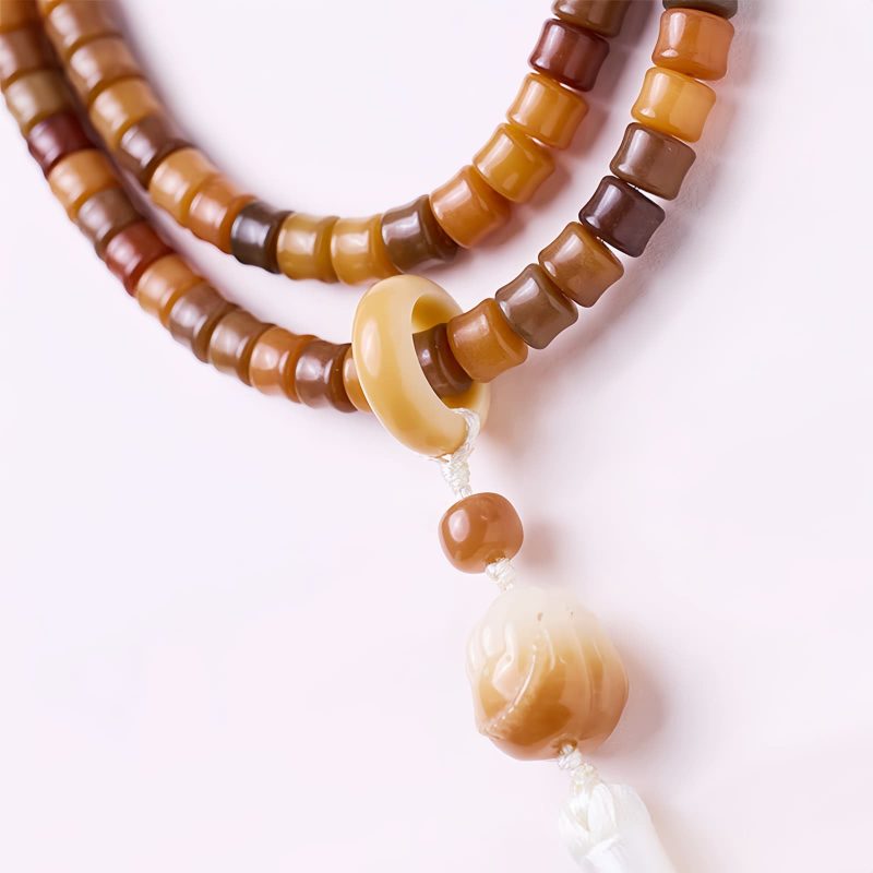 Pulsera de Meditación Armonía con Semillas de Bodhi Grabadas Engraved Bodhi Seed Harmony Meditation Bracelet