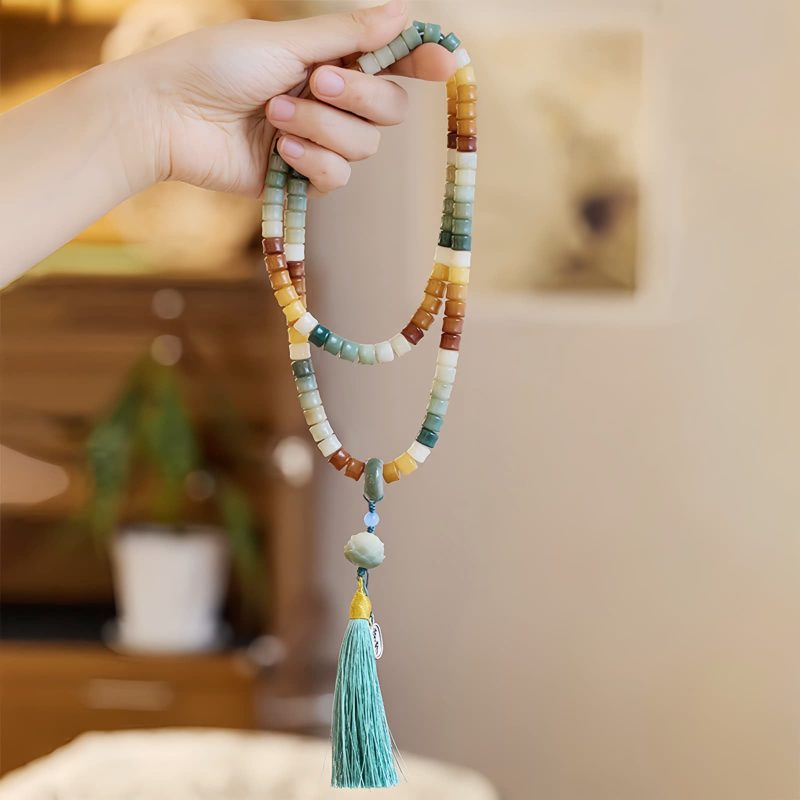 Pulsera de Meditación Armonía con Semillas de Bodhi Grabadas Engraved Bodhi Seed Harmony Meditation Bracelet
