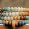 手彫り菩提樹種子平和ブレスレット Hand-Carved Bodhi Seed Peace Bracelet