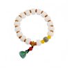 Pulsera de Loto con Semillas de Bodhi Naturales y Ágata Roja Natural Bodhi Seed Lotus Bracelet with Red Agate
