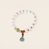 Pulsera de Loto con Semillas de Bodhi Naturales y Ágata Roja Natural Bodhi Seed Lotus Bracelet with Red Agate