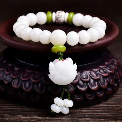 Pulsera de la Suerte con Semillas de Bodhi Naturales Pulsera de la Suerte con Semillas de Bodhi Naturales