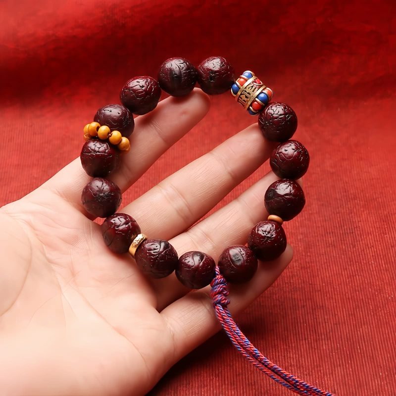 Pulsera de Paz con Semillas de Bodhi Naturales Natural Bodhi Seed Peace Bracelet