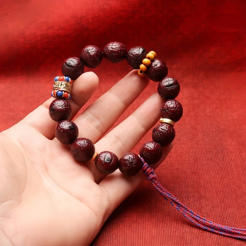 Pulsera de Paz con Semillas de Bodhi Naturales Natural Bodhi Seed Peace Bracelet