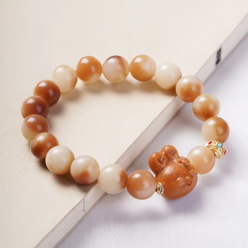 Pulsera de Paz con Conejo y Semillas de Bodhi Naturales Pulsera de Paz con Conejo y Semillas de Bodhi Naturales