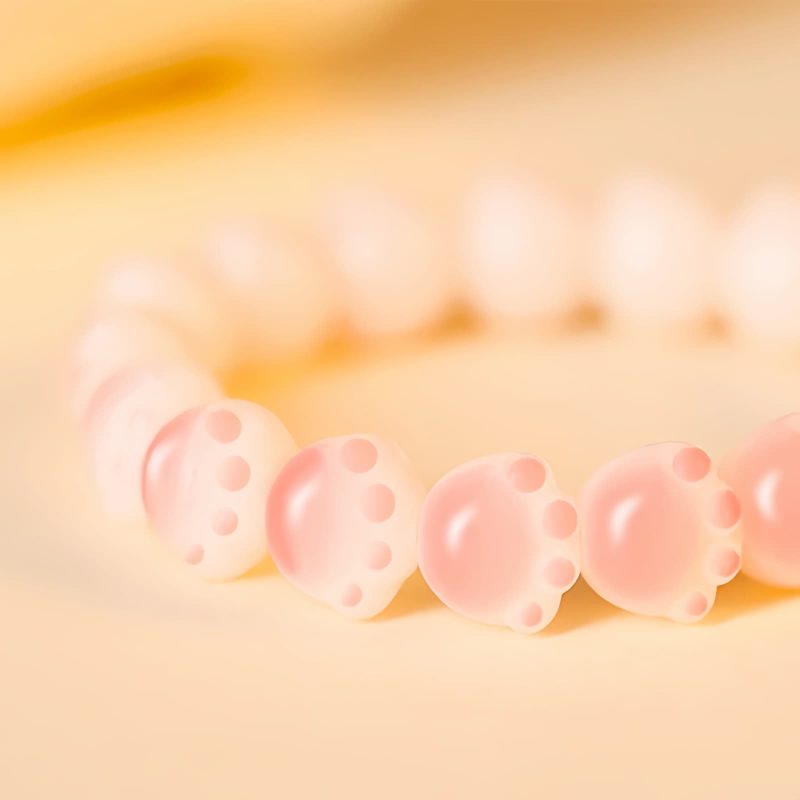 Gelang Kucing Keberuntungan Biji Bodhi Alami Natural Bodhi Seed Lucky Cat Paw Bracelet