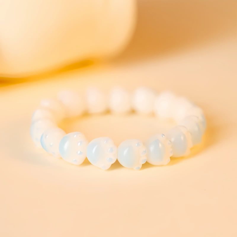 Gelang Kucing Keberuntungan Biji Bodhi Alami Natural Bodhi Seed Lucky Cat Paw Bracelet