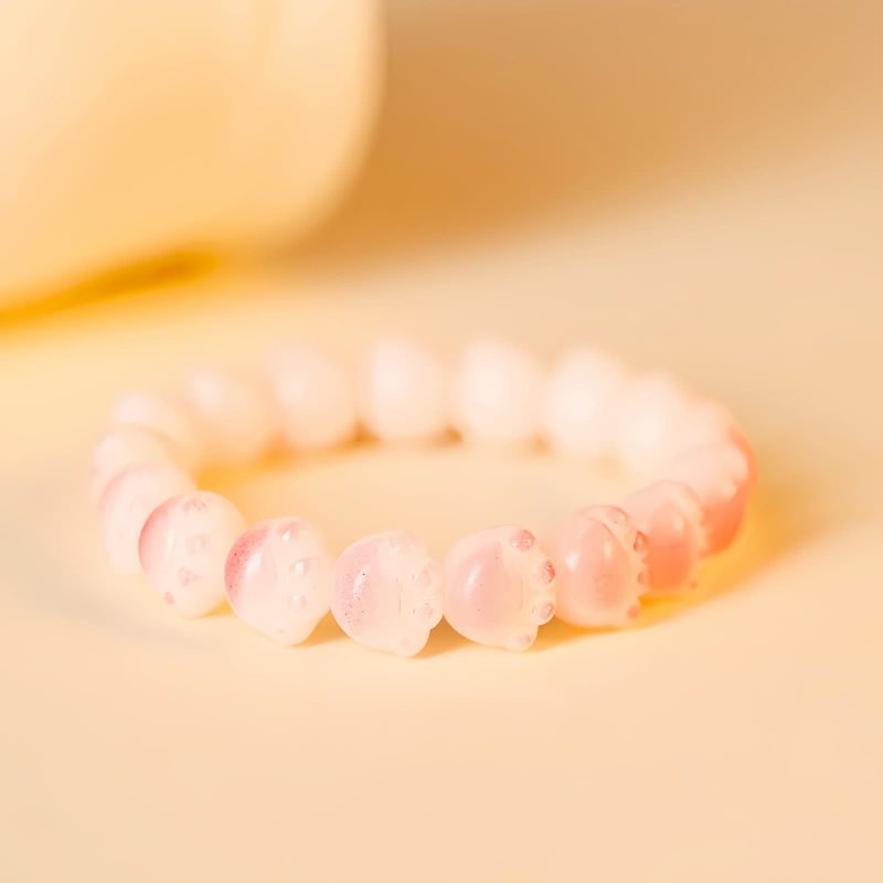 Gelang Kucing Keberuntungan Biji Bodhi Alami Natural Bodhi Seed Lucky Cat Paw Bracelet