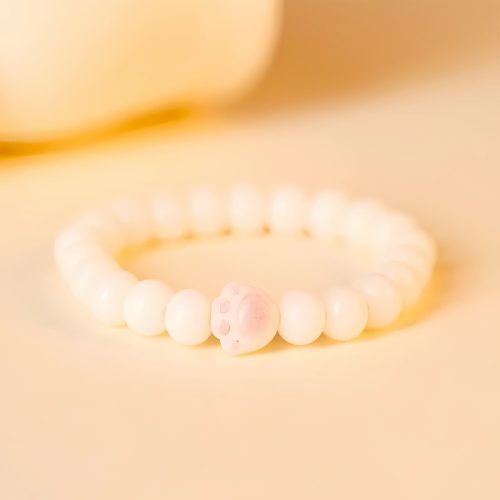 Pulsera de Pata de Gato de la Suerte con Semillas de Bodhi Naturales Pulsera de Pata de Gato de la Suerte con Semillas de Bodhi Naturales