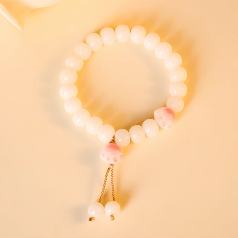 Gelang Kucing Keberuntungan Biji Bodhi Alami Natural Bodhi Seed Lucky Cat Paw Bracelet