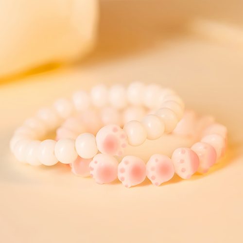 Pulsera de Pata de Gato de la Suerte con Semillas de Bodhi Naturales Pulsera de Pata de Gato de la Suerte con Semillas de Bodhi Naturales