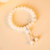Gelang Kucing Keberuntungan Biji Bodhi Alami Natural Bodhi Seed Lucky Cat Paw Bracelet