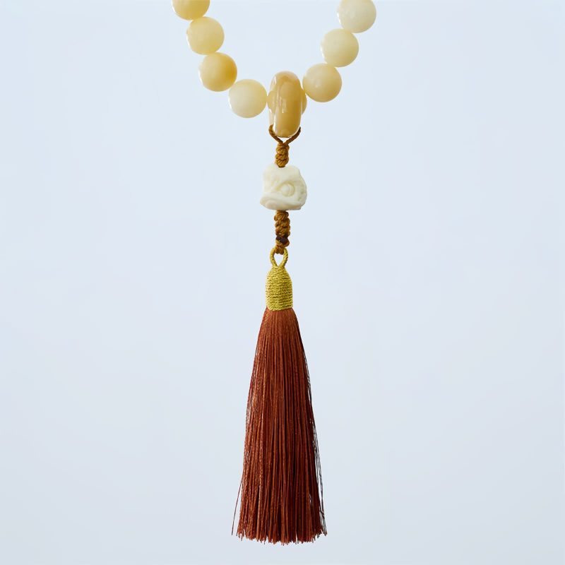 Gelang Pesona Singa Menari dari Biji Bodhi Alami Natural Bodhi Seed Dancing Lion Charm Bracelet