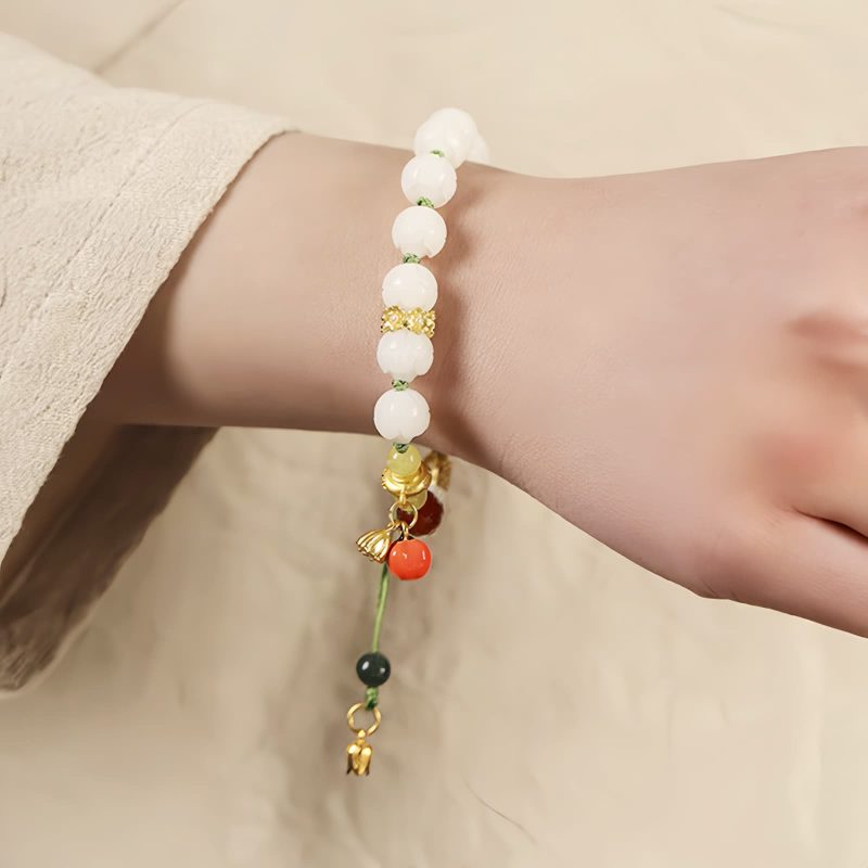 Gelang Harmoni Bijih Bodhi Alami Natural Bodhi Seed Tibetan Harmony Bracelet