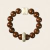 Pulsera de Sabiduría con León Danzante de Semilla de Bodhi Morada Purple Bodhi Seed Wisdom Bracelet with Dancing Lion