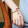 Pulsera de Protección Dzi Ojo de Gato con Sándalo Sandalwood Cat's Eye Dzi Protection Bracelet