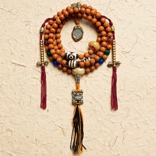Pulsera Tibetana de Semillas de Bodhi de 108 Cuentas: Pulsera de Sabiduría Pulsera Tibetana de Semillas de Bodhi de 108 Cuentas: Pulsera de Sabiduría
