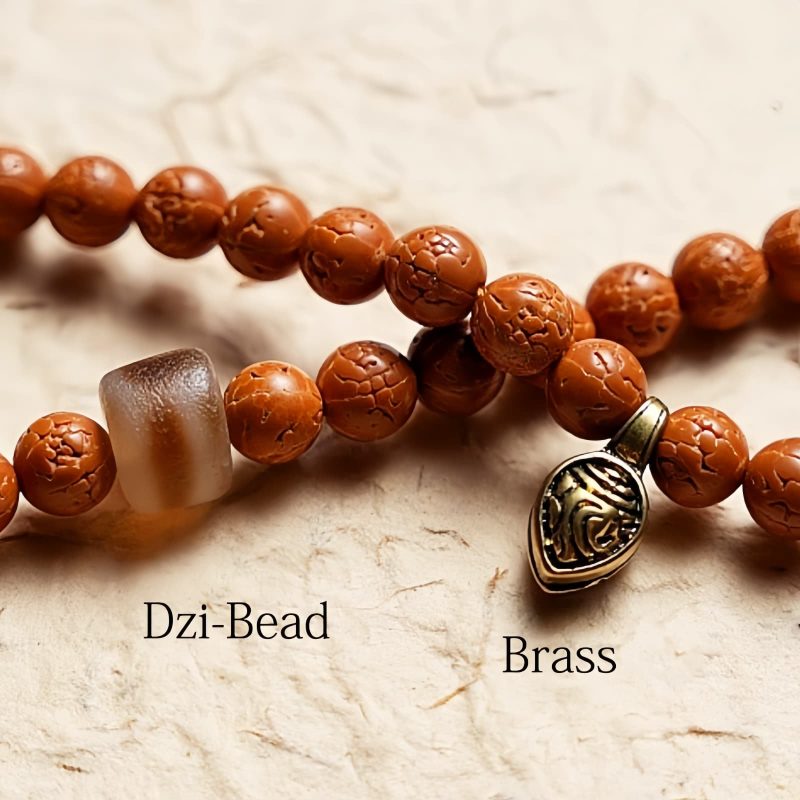Pulsera Tibetana de Semillas de Bodhi de 108 Cuentas: Pulsera de Sabiduría Tibet 108 Mala Bodhi Seed Wisdom Bracelet
