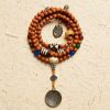 Pulsera Tibetana de Semillas de Bodhi de 108 Cuentas: Pulsera de Sabiduría Tibet 108 Mala Bodhi Seed Wisdom Bracelet